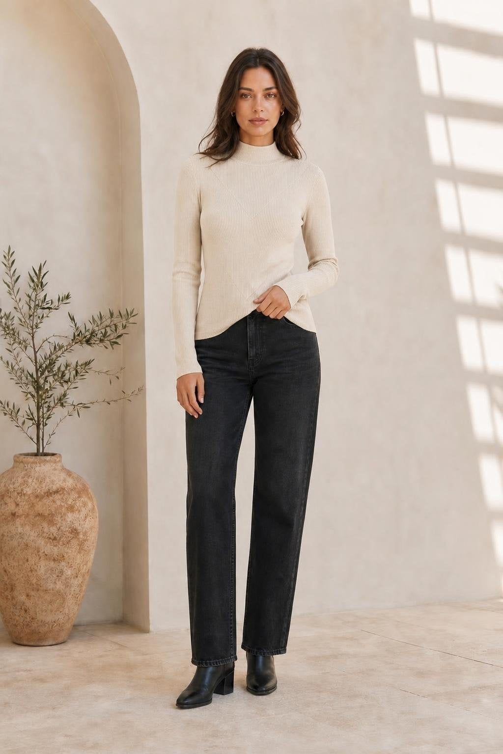 Imagen generada · Jersey Copo beige Vestaluna