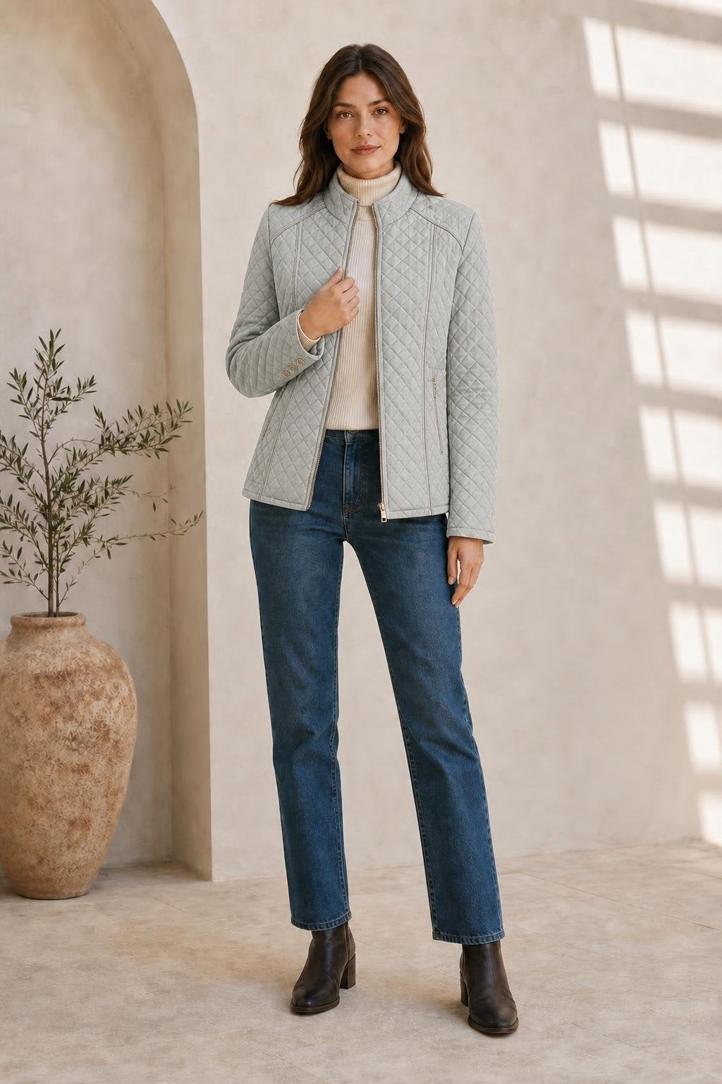 Imagen generada · Chaqueta Escarcha gris claro Vestaluna
