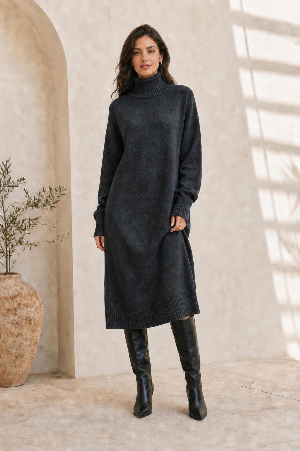 Imagen generada · Vestido Nevada gris oscuro Vestaluna